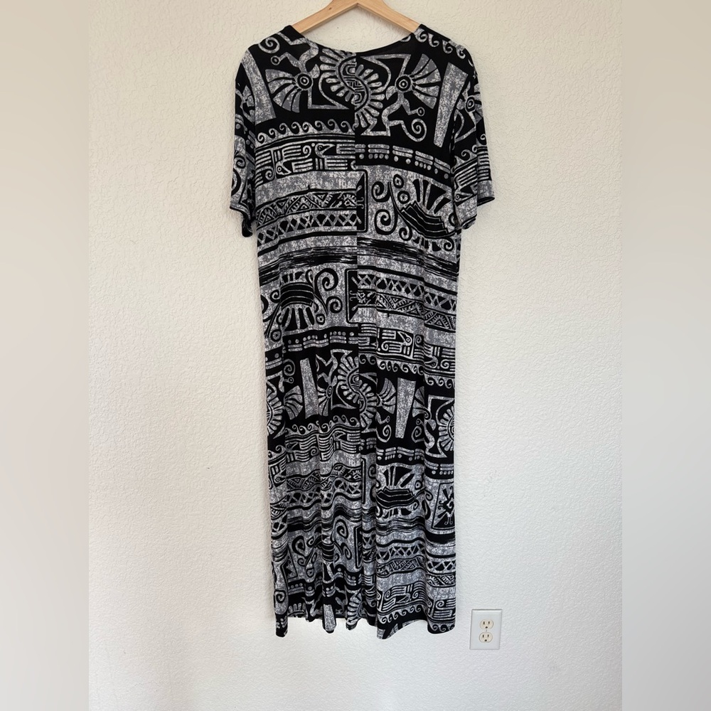 Jostar Black & Gray Aztec Patterned Women’s Maxi … - image 6